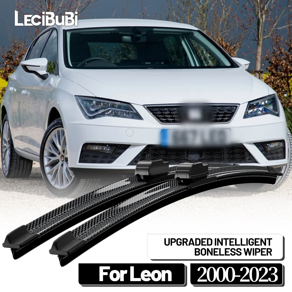 Für Seat Leon 1M MK1 1P MK2 5F MK3 KL MK4 2000-2023 2018 2019 2 stücke Frontscheibe Wischer Klingen Scheibenwischer Carbon Faser