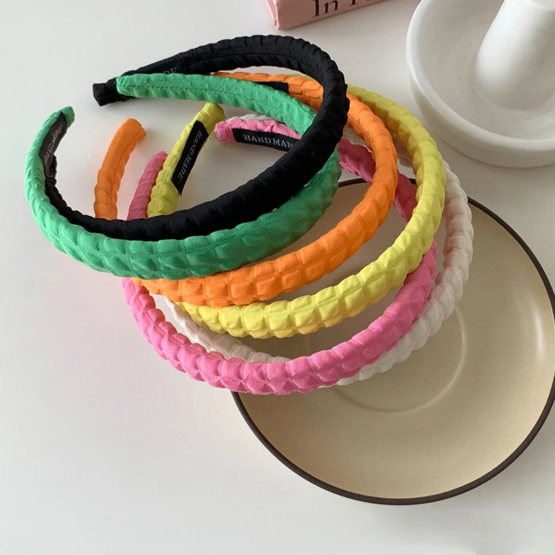 Candy Color Hairbands Orange Pink Yellow Green Headbands for Women Spring Summer Hair Accessories Girls Fashion Simple Headwear