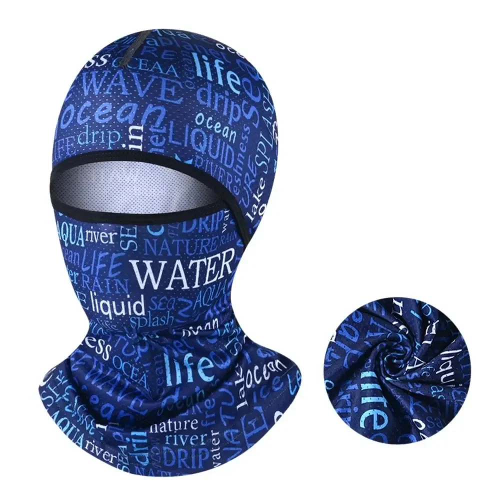 Summer Cool Balaclava Ice Silk Cycling Full Face Cap Sun Anti-UV Protection Sports Face Cover Headwear Bike Motorcycle Men\'s Hat