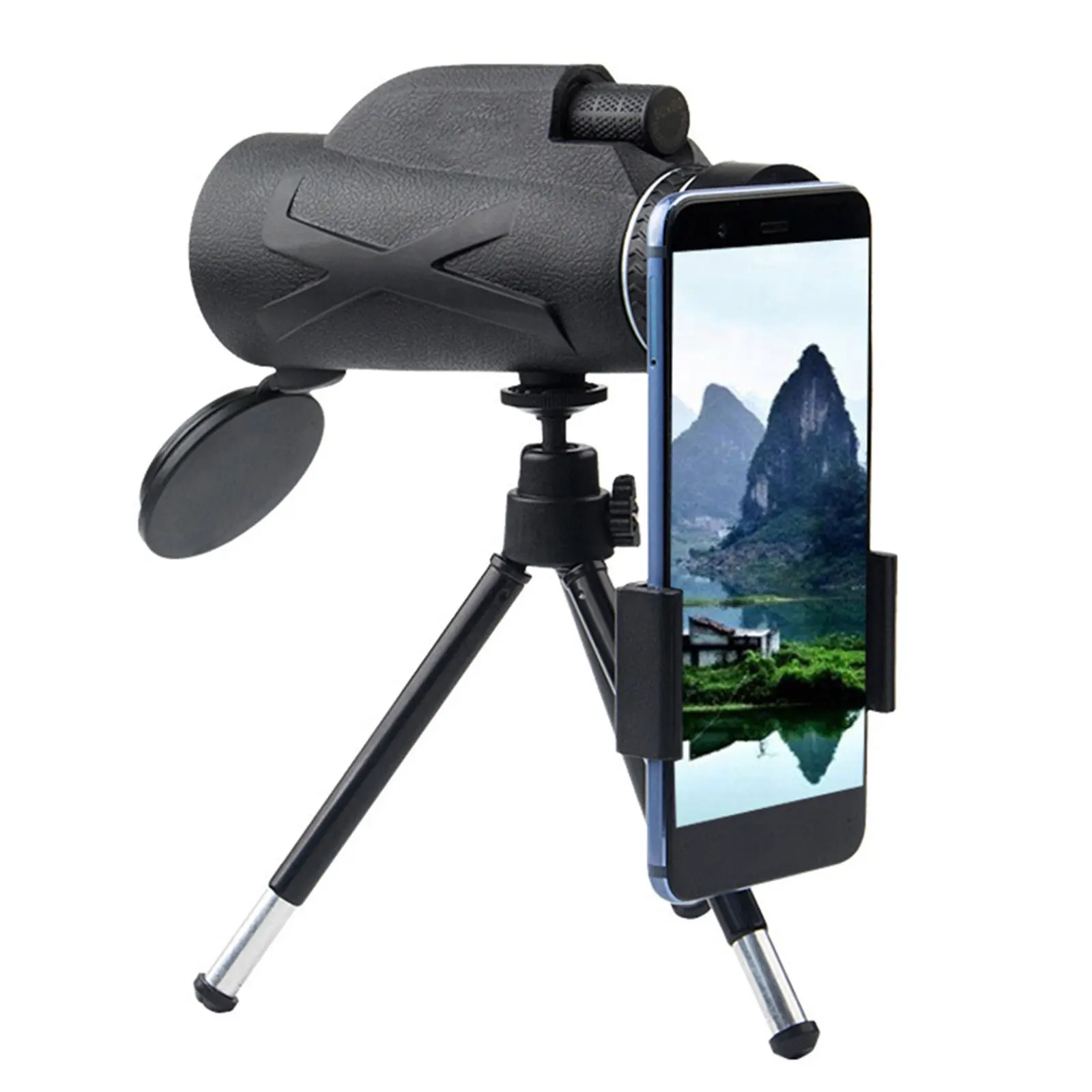 

Night Vision Monocular Telescope Portable Black 18mm Eyepiece Multi Coated Brightness Outdoor Handheld Telescope