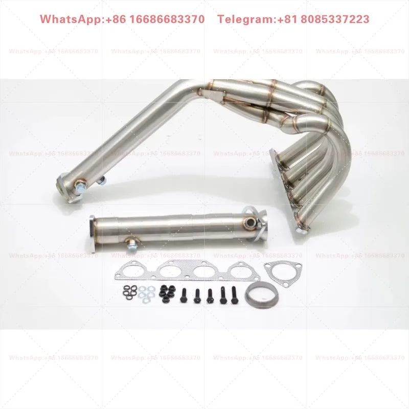 SS304 Auto Exhaust Header Kit 4-1 Race Header & TP Best Ground Clearance GSR B16 B18 Si B18C Manifold