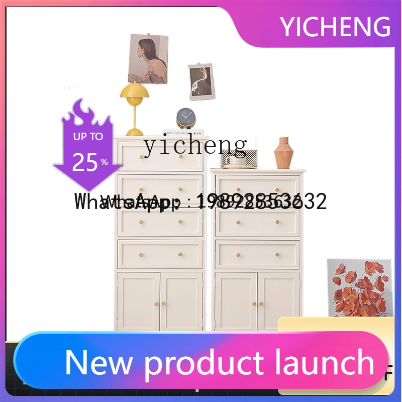 

GZ solid wood retro chest bedroom simple chest locker drawer cabinet living room against the wall