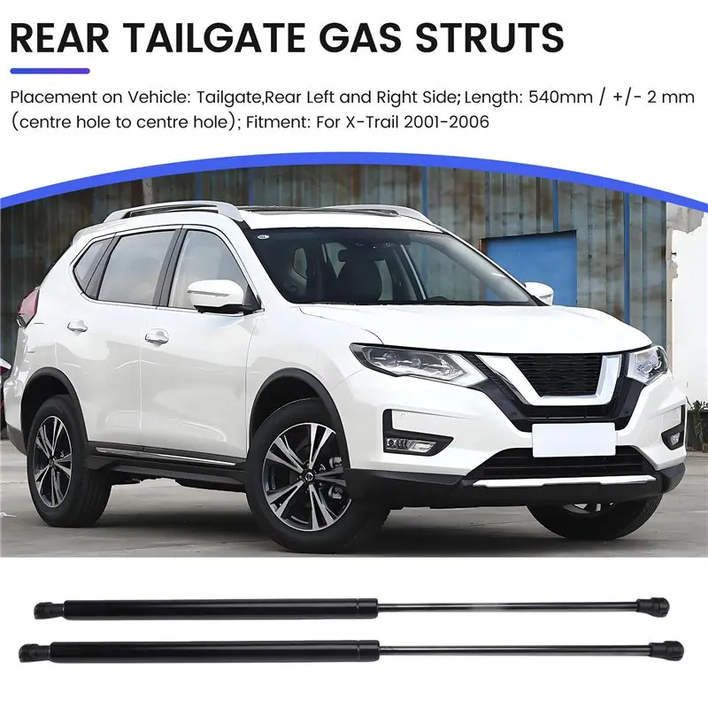 ABIB -2Pcs Rear Tailgate Trunk Boot Gas Struts Lift Support Damper Spring For Nissan X-Trail 2001-2006 90450-8H31A 90451-8H31A