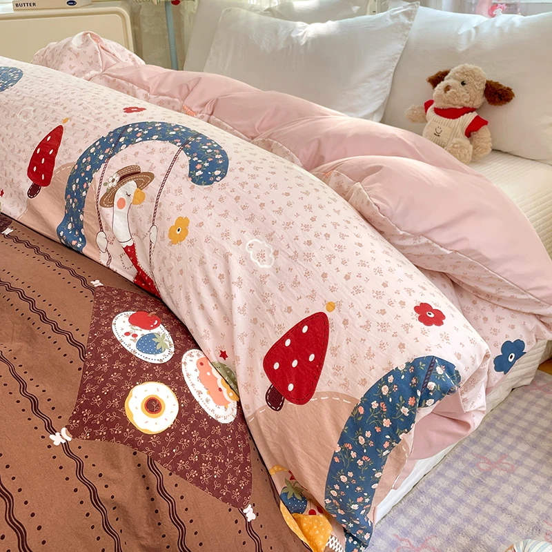 1pc Cartoon Printed Duvet Cover S이불커버 Single/Queen/King Size Quilt Cover for Bed housse de couette220x240cm(no pillowcase)