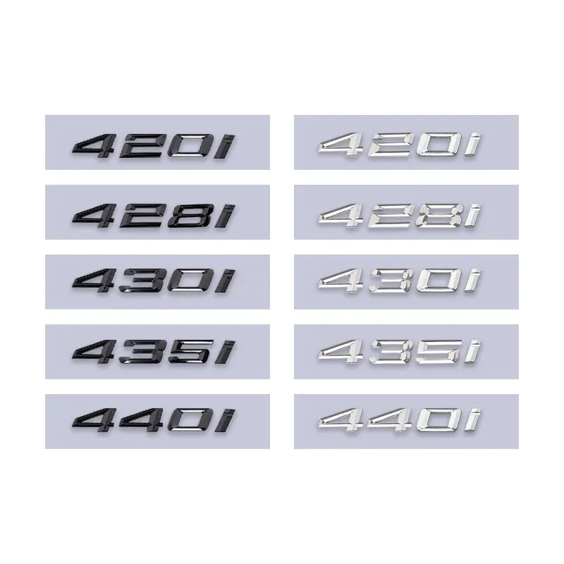 420i 428i 430i 435i 440i letter trunk logo car stickers for 3 5 6 7 series e46 e90 e60 f10 f30 e92 rear boot label decoration