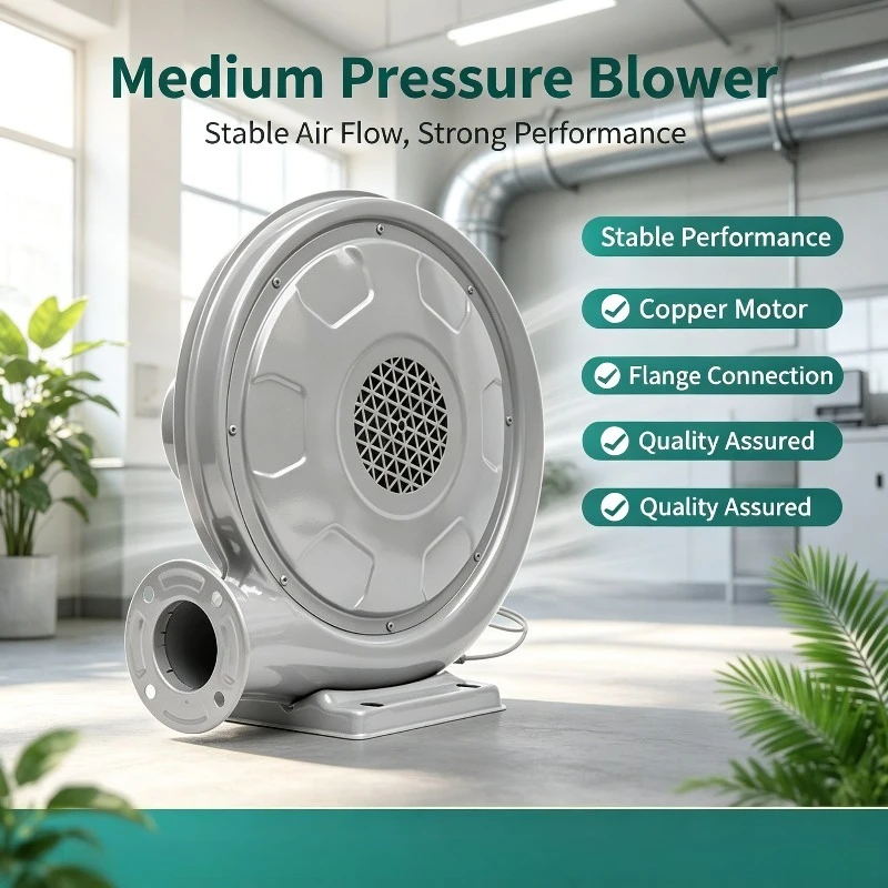 Centrifugal Medium Pressure Blower 250W 550W Industrial Fan 220V 380V For Stove Boiler