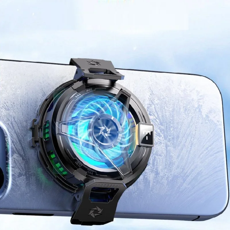 

ZLRLMHY SL17 Magnetic Phone Cooler with Two in One Gaming Semiconductor Quick Phone Cooling Fan, Suitable for IOS/Android Phones