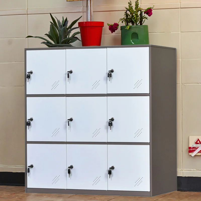 custom.Thickened Multi-door Colorful Lockers Modern Design School Bag Storage Cabinet Suitable Workshop  Hospital Living