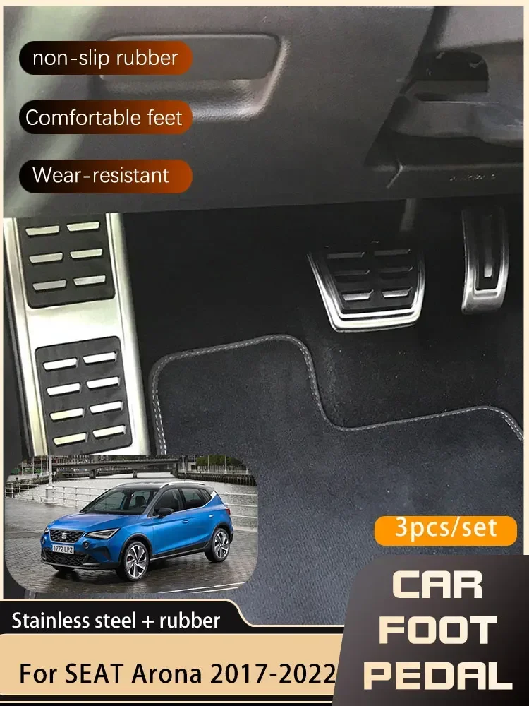 

Стайлинг автомобиля, автомобильные педали для сиденья Arona KJ7 2017 2018 2019 2020 2021, топливный тормоз, нескользящая подкладка для педали, автомобильные запчасти