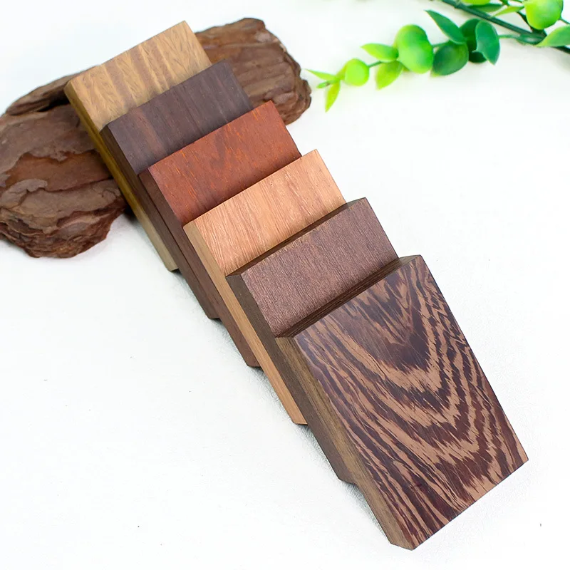 1pc Sandalwood/Rosewood Square Good Luck Charms 60x4x1mm Plain Tablet Peace/Safety Wooden Pendants DIY Jewelry Women Men Gifts