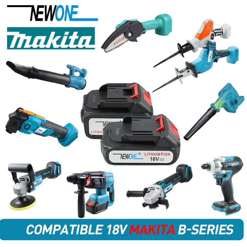 NEWONE Compatible 18V Makita Air blower/Electric Saw/Trimmer/Grinder/Polisher Tool/Electric Screwdriver Series Power tools Set