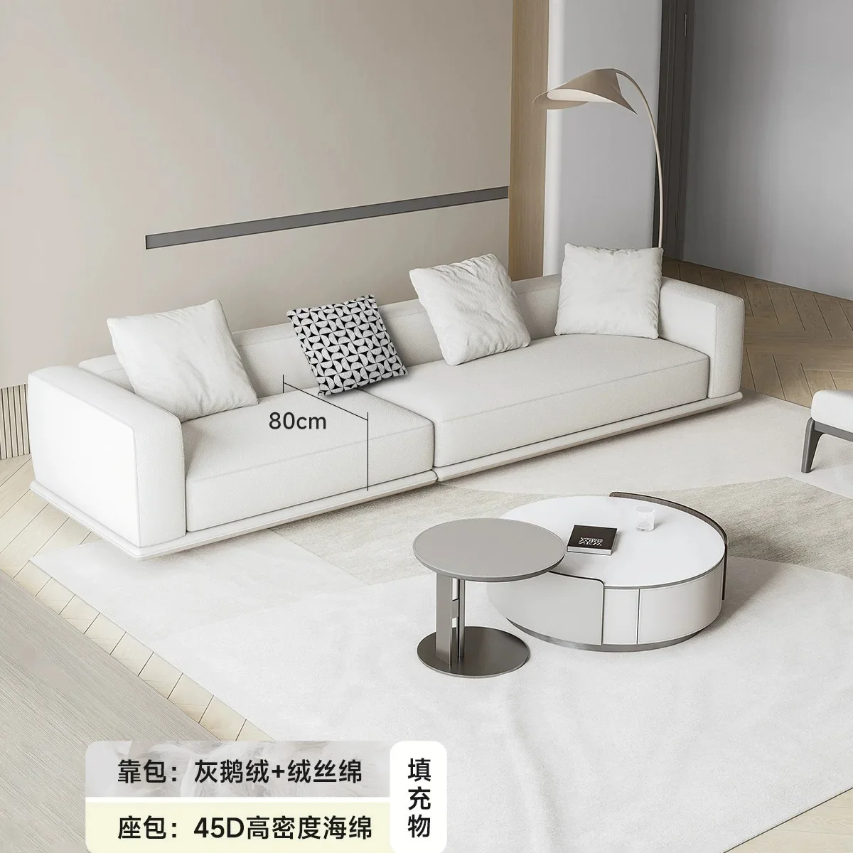 이탈리아산, 고급, 면과 린넨, 소파, 패브릭, 디자인