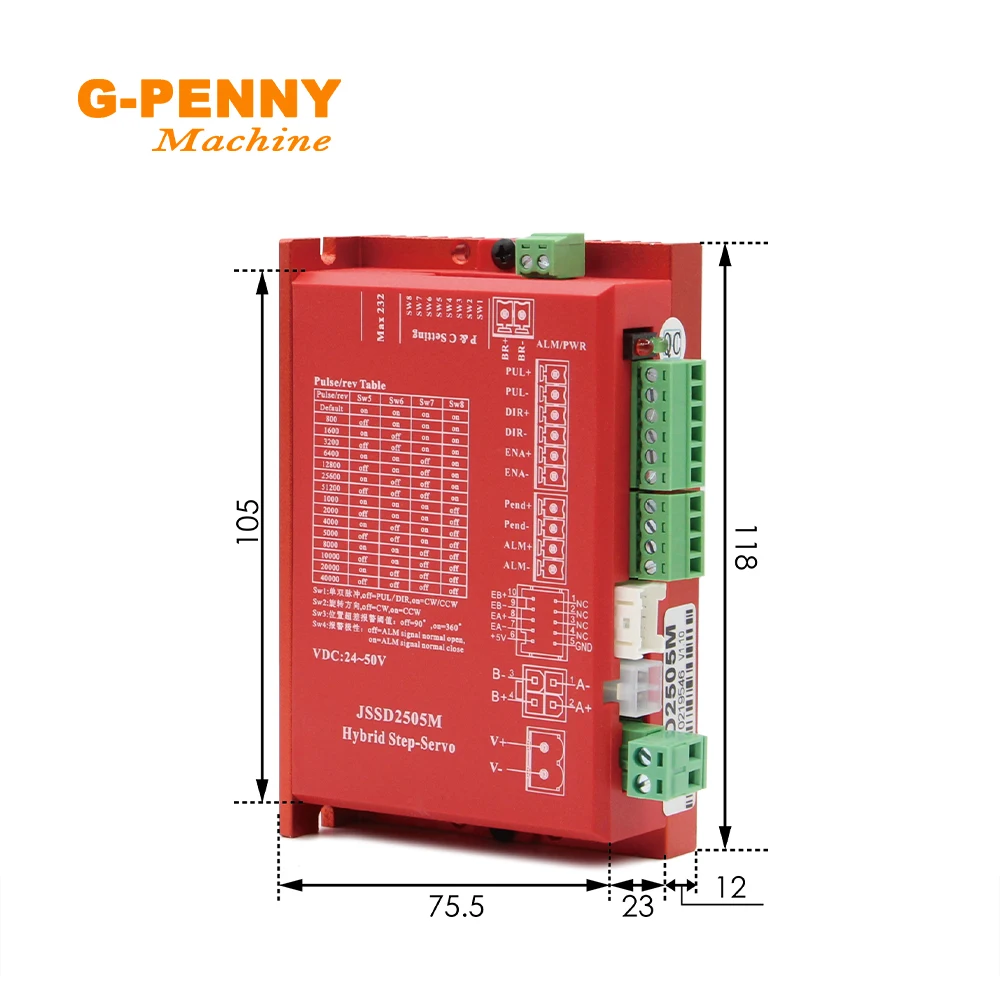 Imagem -02 - Kit de Motor Tepper de Circuito Fechado Nema23 2.2n.m 285oz-in Motor de Passo e Kits de Servo Motor de Drivers