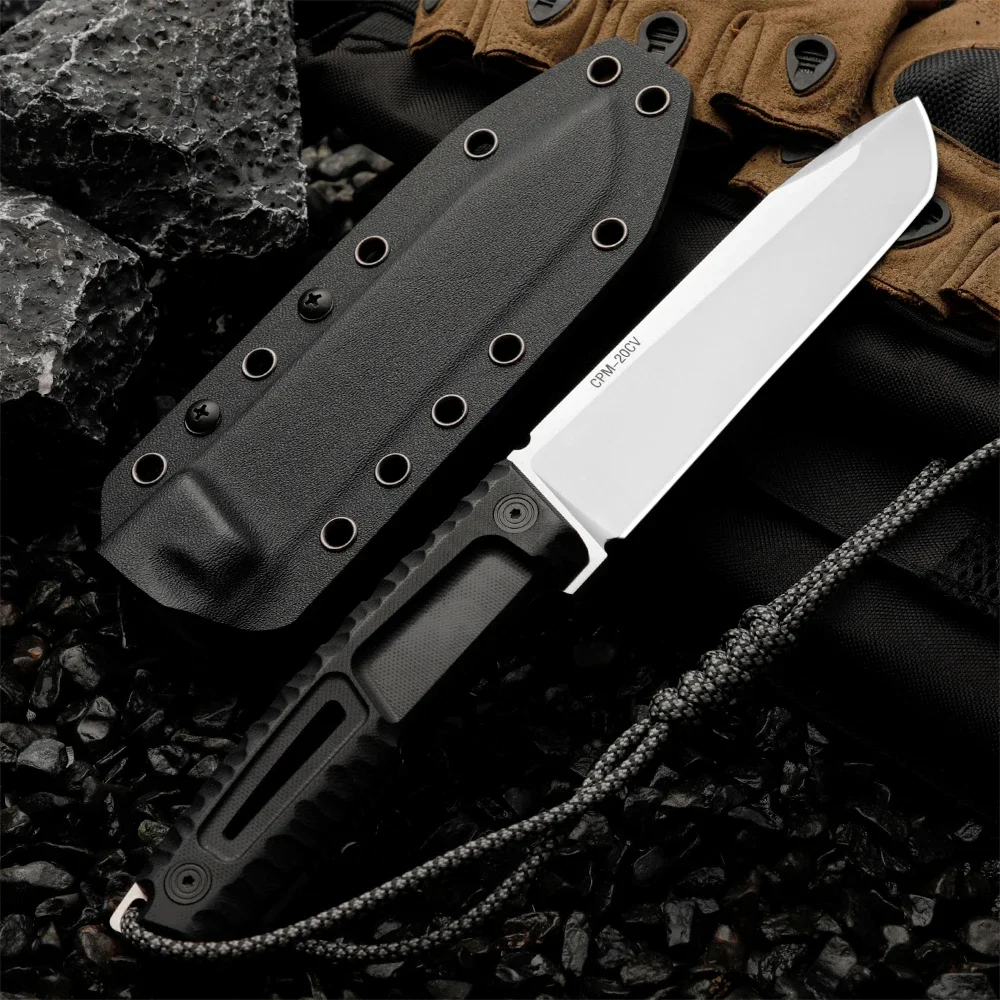 Lama fissa multifunzionale di alta qualità: coltello da campeggio, salvataggio e sopravvivenza di emergenza all'aperto, regalo da uomo