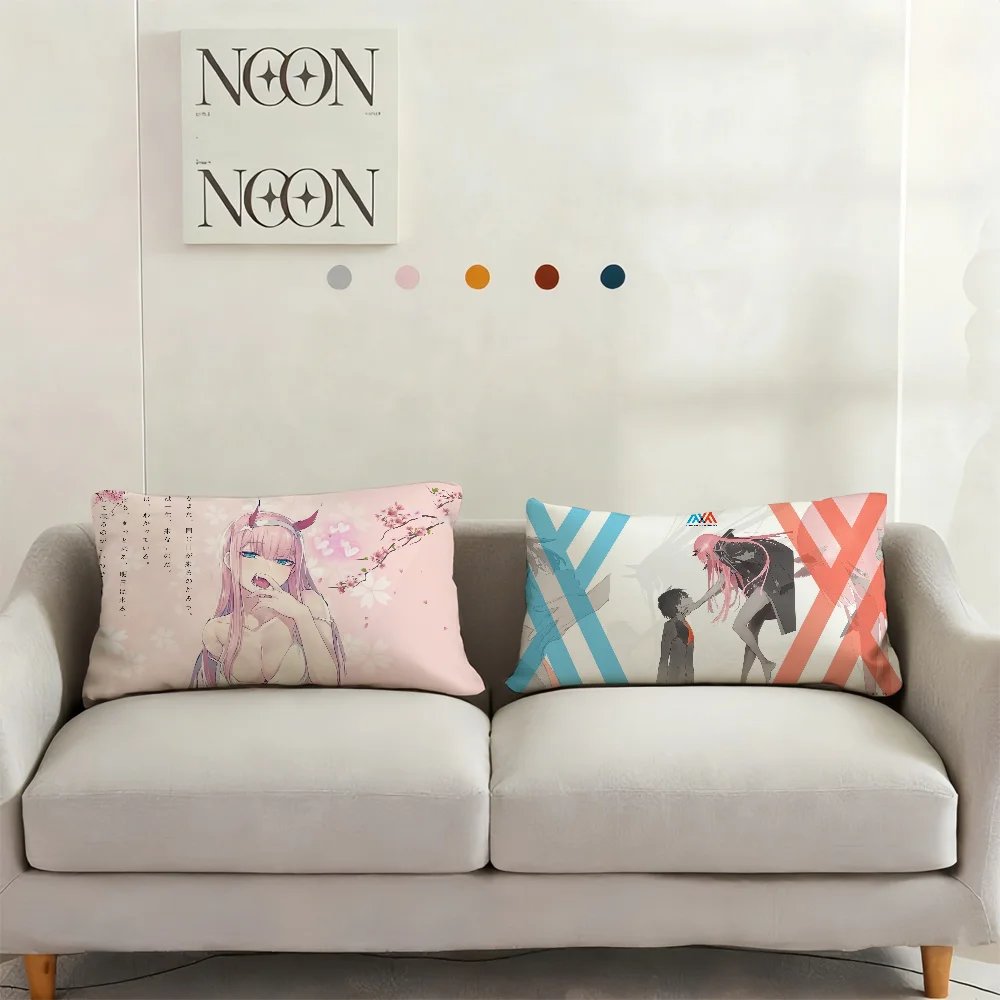 Zero Two Darling in the FranXX Pillow Case Cover Suitable For Sofa Car Cushion Rectangular Back Cushion