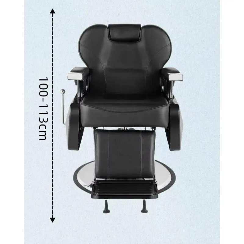 LTT Stainless Steel Barber Chair Classic Barber Shop Chair Beauty Stool can be turned upside down