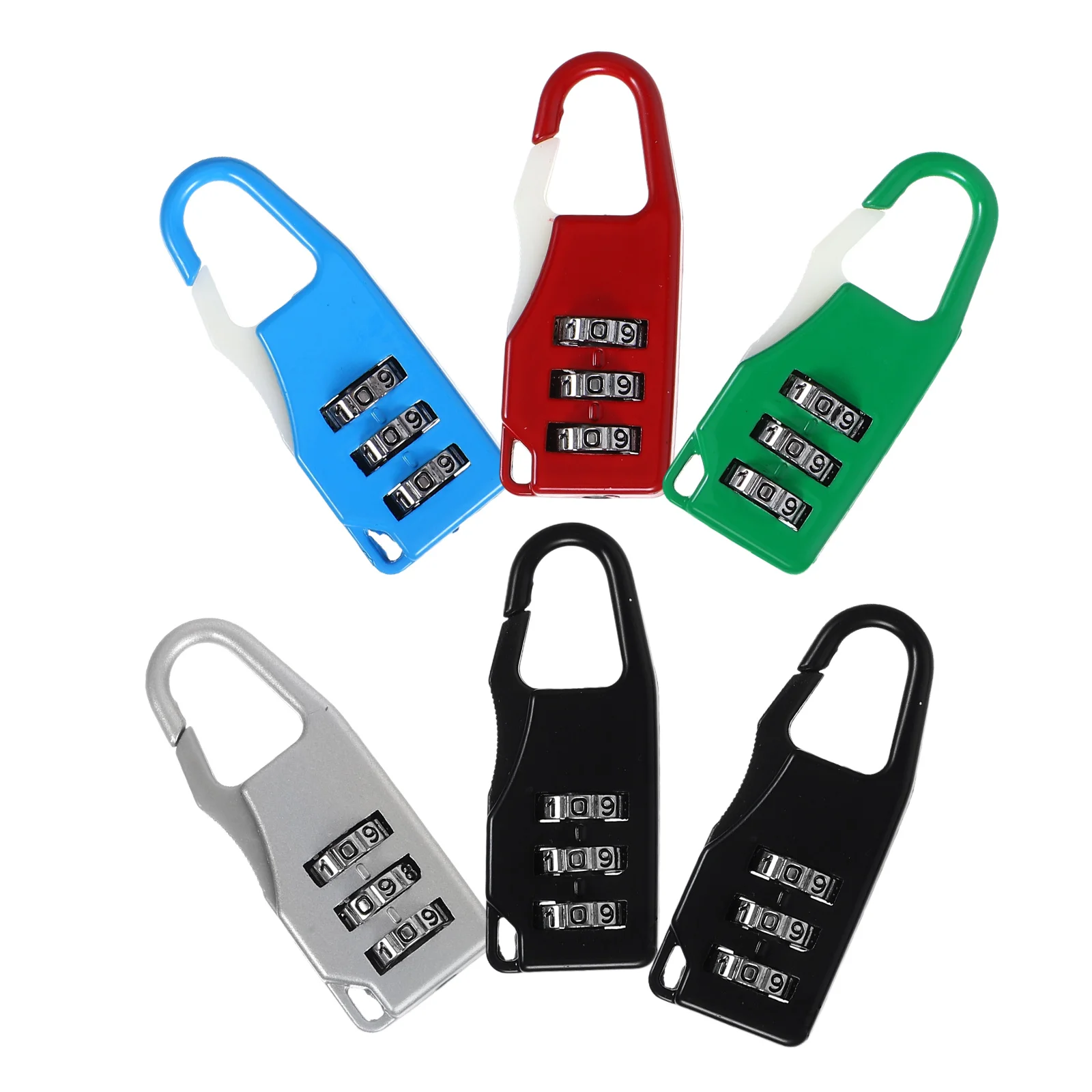 

6pcs Luggage Locks Suitcase Padlocks Combination Lightweight Portable Travel Backpack Gym Locker 3 Code Security