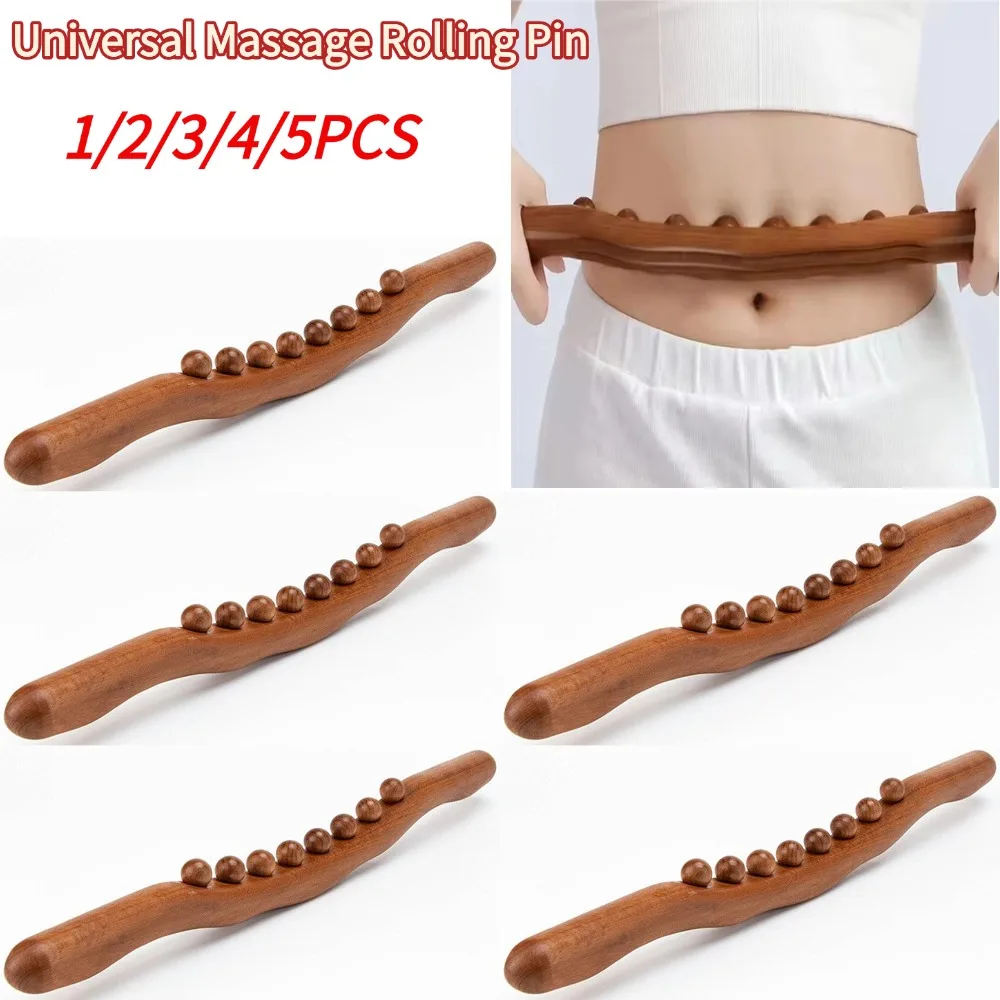 Rolling Pin Universal Back Needle Massage Tendons Beech Wood Scraping Stick Point Treatment Back Shoulder Neck Waist Massager