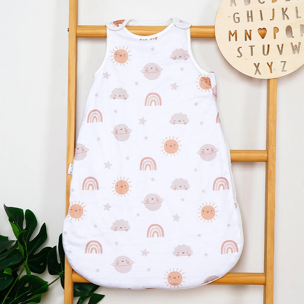 HappyFlute New Prints 10-20℃ Unisex Sleeveless Design Dry& Breathable Anti-Kicking Warm Baby Vest Sleeping Bag