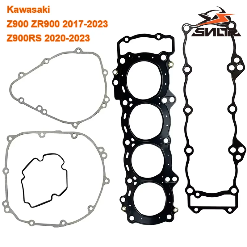 SNOR Motorcycle Cylinder Head Clutch Generator Cover Gasket Kit For Kawasaki Z900 ZR900 2017-2023 Z900RS 2020-2023 Engine Parts