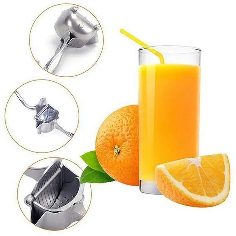 Manual Juice Squeezer Portable Aluminum Alloy Hand Pressure Juicer Pomegranate Orange Lemon Sugar Cane Juice Kitchen Fruit Tool