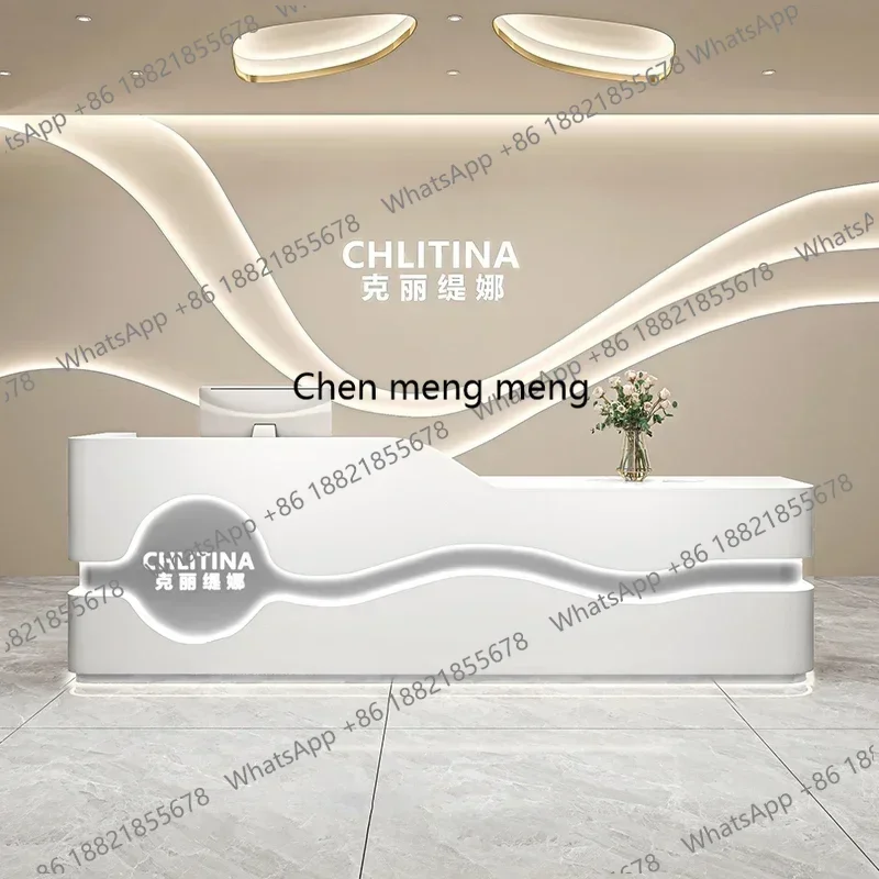 

Стол для ресепшена в клинике, салоне красоты, офисе, баре, для магазина одежды, танцевального зала, с покрытием из лакокрасочного материала, горячая распродажа