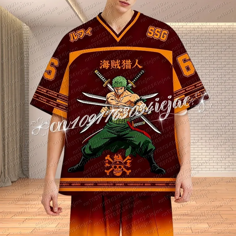 2026 Anime One Piece Luffy Special Edition Soccer Jersey T-shirt Men Soccer Sports T-shirt Kids Cartoon Short-Sleeved Top