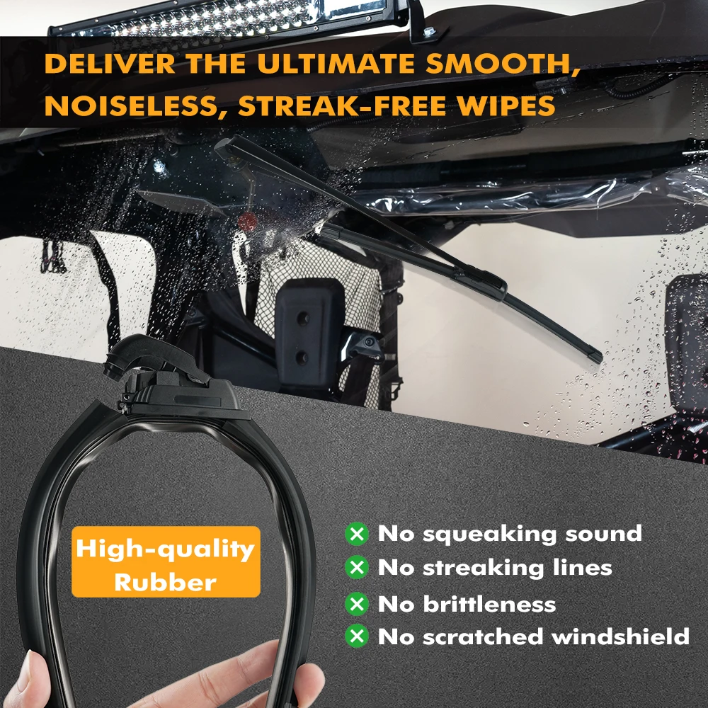 UTV مجموعة ممسحة كهربائية ل Can-Am Maverick X3 2017-2021 ممسحة زجاج أمامي كهربائية + خزان زجاجة غسالة الزجاج الأمامي