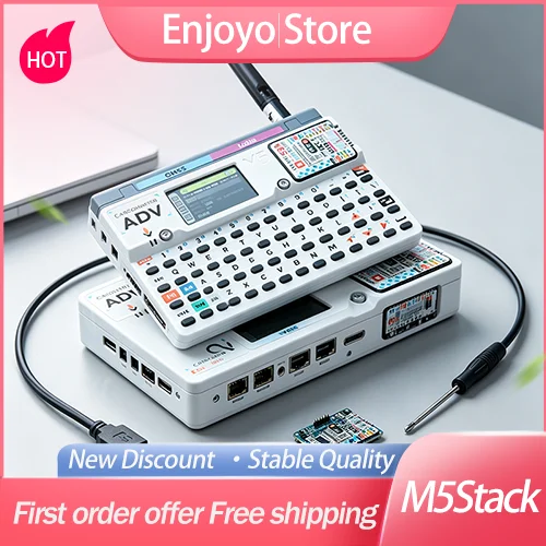 New M5Stack Cardputer‑ADV Programmable Card‑Sized Computer ESP32‑S3FN8 LCD 56‑Keys Keyboard 1750mAh GNSS LoRa Development Board