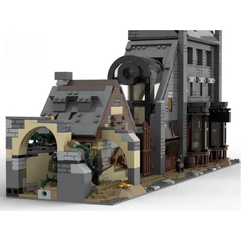 1864PCS MOC Borgin And Burkes At Knockturn Diagon Alley Building Blocks Architecture Model Brick Holiday Gifts Toys For Boys