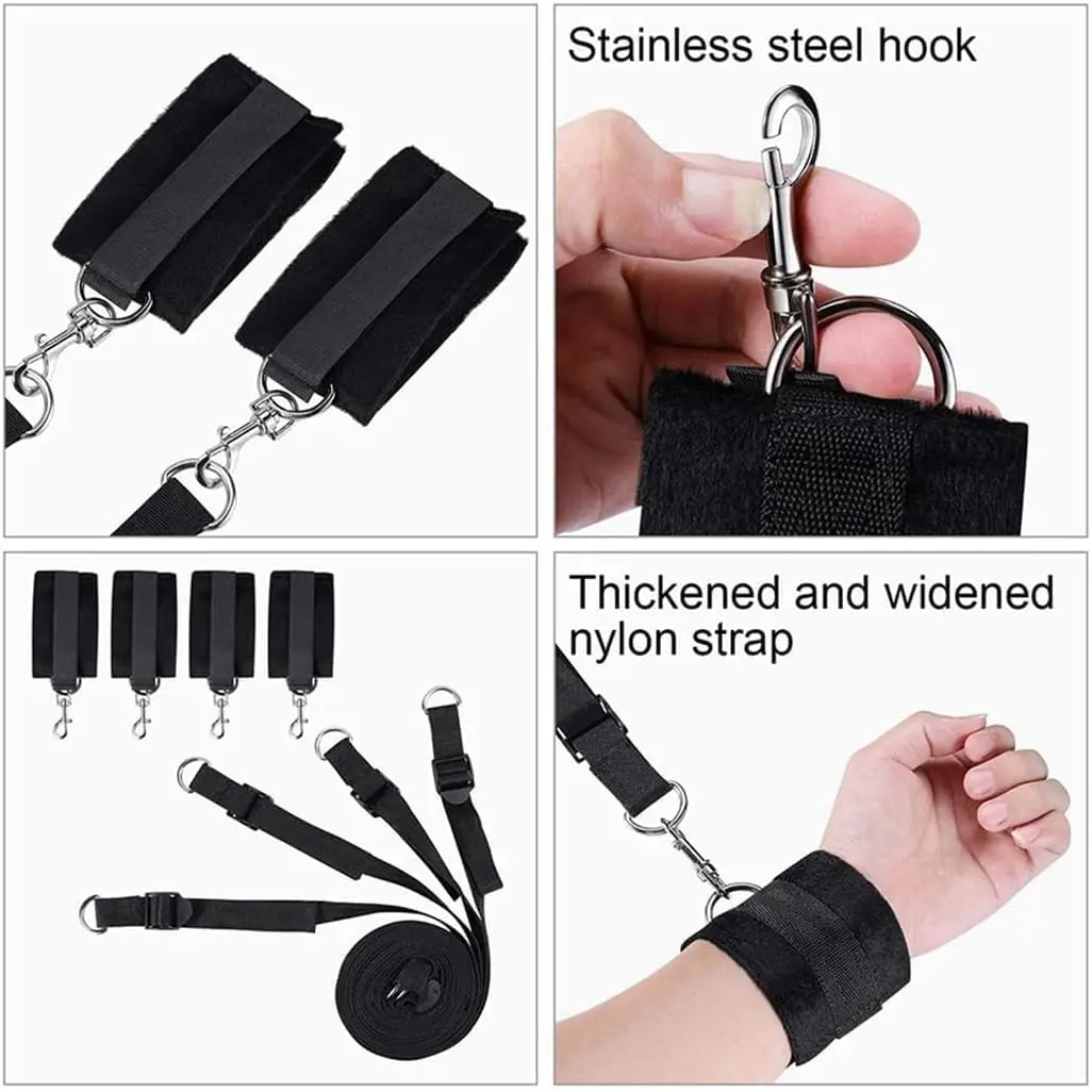 Bed Door Bondage Sets Restraints Kit Sexual Tools Restraints Set Sex Toys with Hand Cuffs Ankle Cuffs