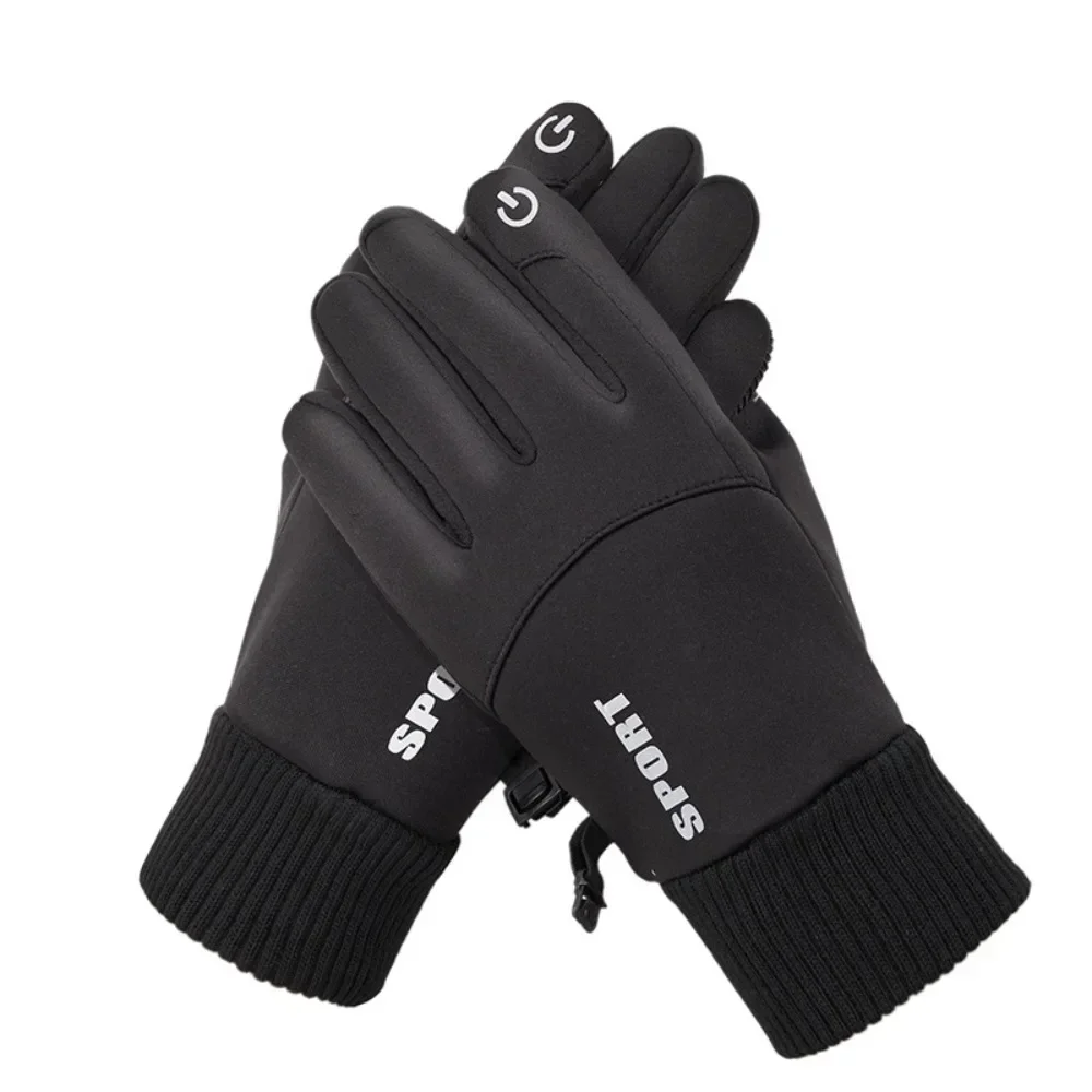 Guantes de esquí cálidos de invierno para hombre, impermeables, antideslizantes, gruesos, pantalla táctil, guantes de ciclismo al aire libre, accesorios para deportes de invierno