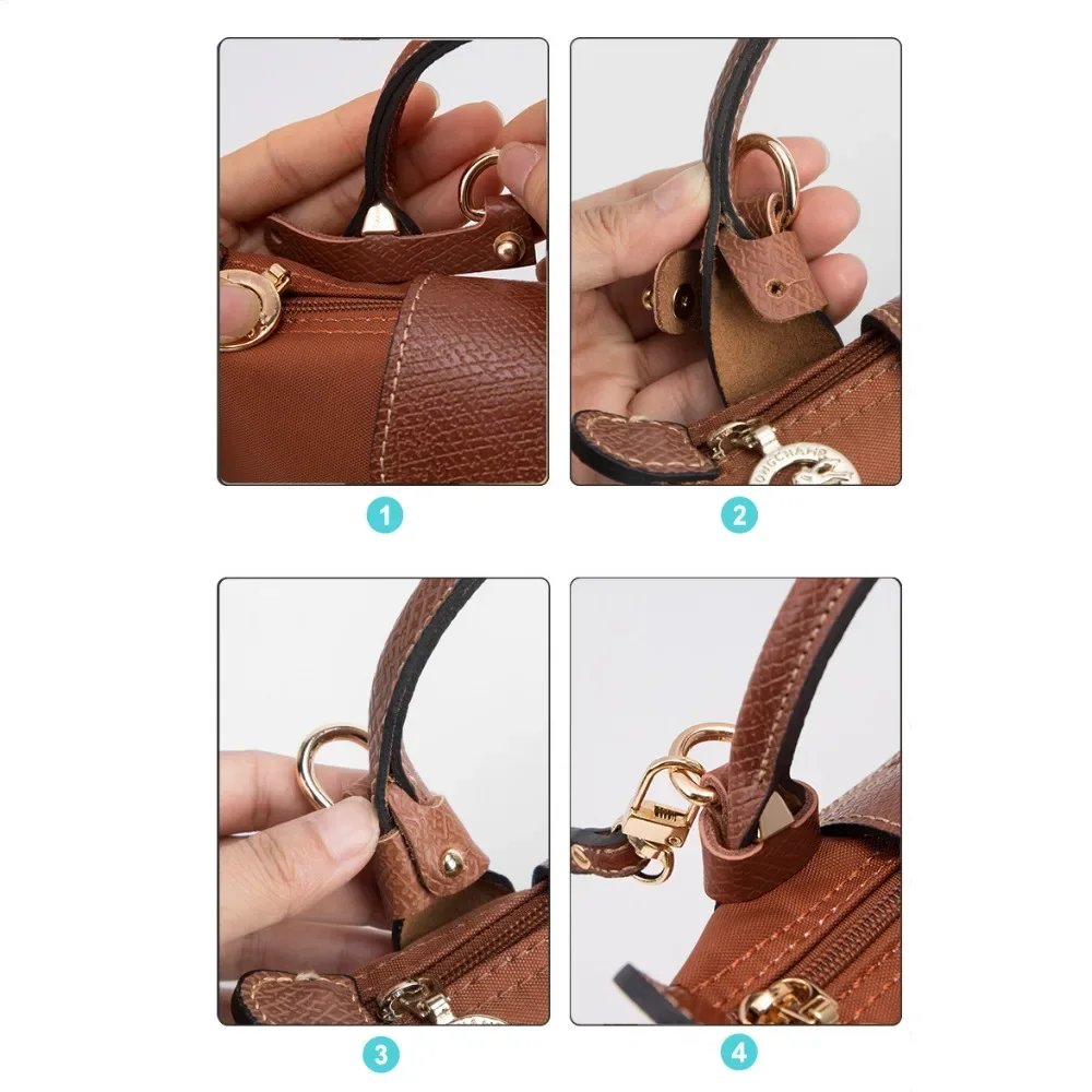 1 Set For Longchamp Mini Bag Shoulder Strap Dumpling Crossbody Bag Perforated Conversion Accessories For Punch-free Bag Strap