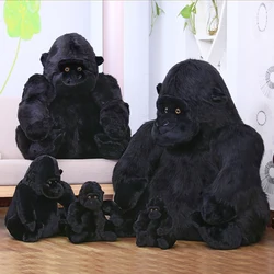 Lifelike Black Gorilla Chimpanzee Orangutan Doll Lovely Soft Stuffed Animal Cute Plush Toy Birthday Christmas Gift 1pc