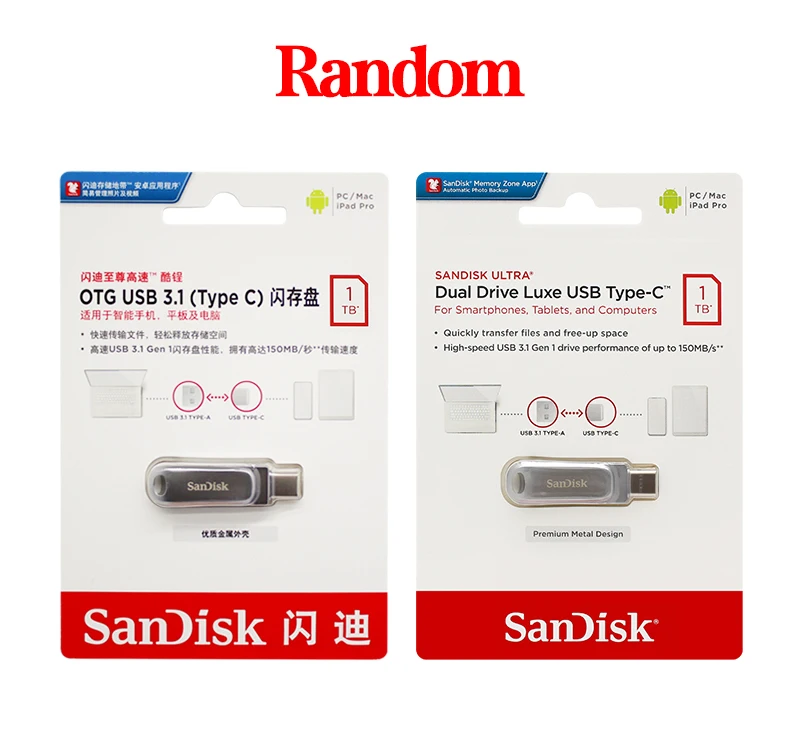 SanDisk Ultra Dual Drive Luxe USB 3.2 Typ-C Flash-Laufwerk Metall U-Disk 32GB 64GB 128GB 256GB 512GB 1TB Hochgeschwindigkeits-Speicherstick – Detail 17