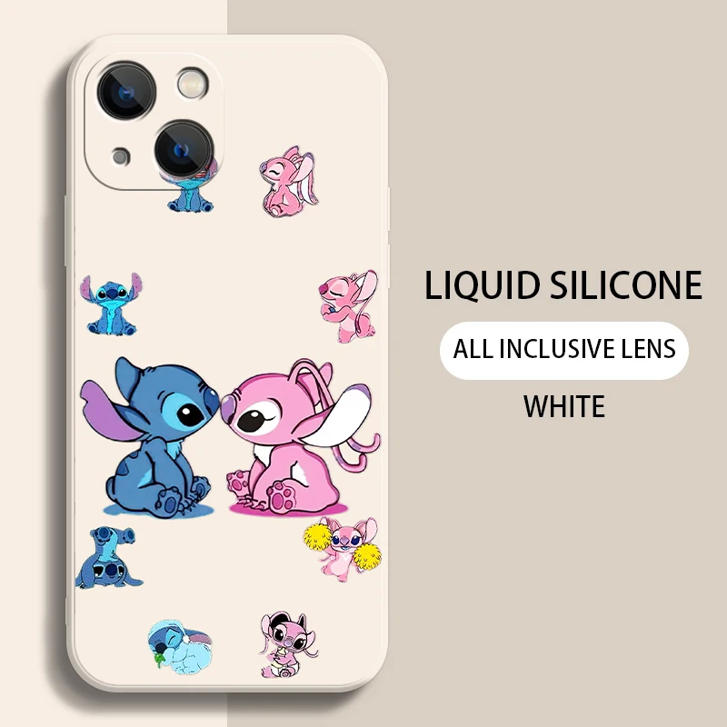 The Stitch Bady Disney per iPhone 15 14 13 12 11 Pro Max Plus 13 12 Mini X XR XS Max custodia per telefono cover posteriore Funda Carcasa Coque