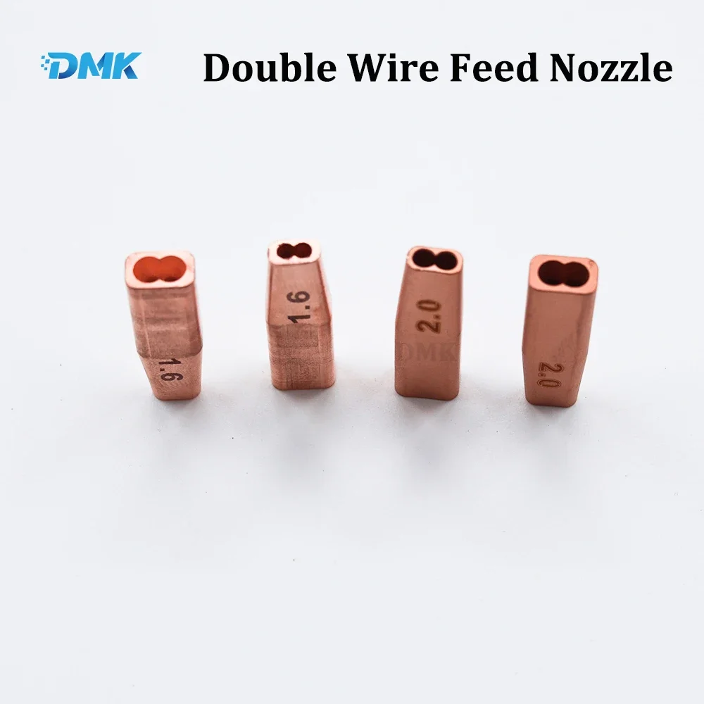 DMK Single/Double Laser Welding Wire Feed Nozzle Chaoqiang QILIN Ospri WSX HANWEI Single/Double Head Parts Wire Guide Nozzle