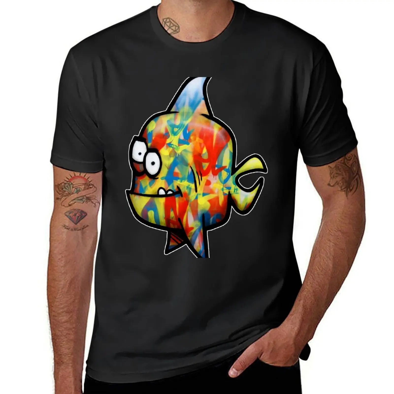 

El Fishy T-Shirt sweat blanks oversized quick-drying plain t shirts men