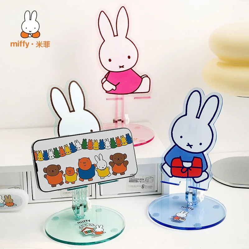 

Подставка для телефона Miffy, складная настольная подставка для телефона, подставка для планшета, дорожная портативная подставка для телефона, праздничный подарок для друзей
