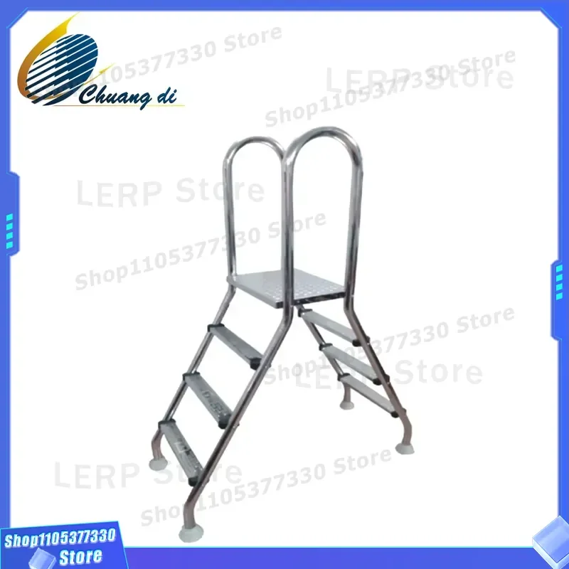 AISI304 Stainless Steel Swimming Pool Ladder for Above Ground Pools High Quality Safety Step with Door Access Piscine