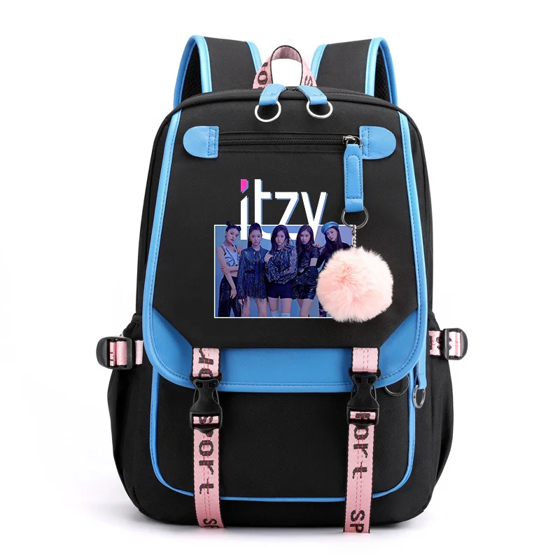 

HANYU K-pop group pattern backpack new fashion HANYU Harajuku zipper backpack high quality USB backpacks street backpacks