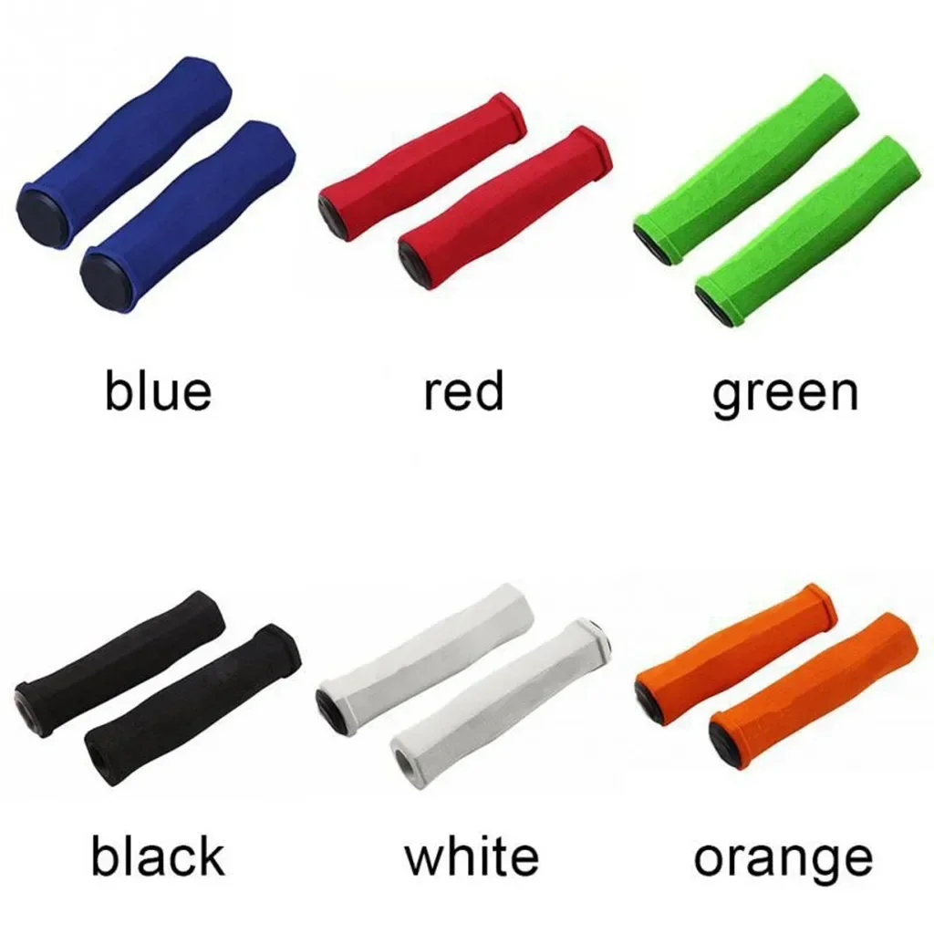 Non-Slip Bicycle Grips Outdoor Mtb Mountain Bike Racing Motorcycle Scooter Handlebar Cover Handle Bar Foam Sponge Grips 1 Pair