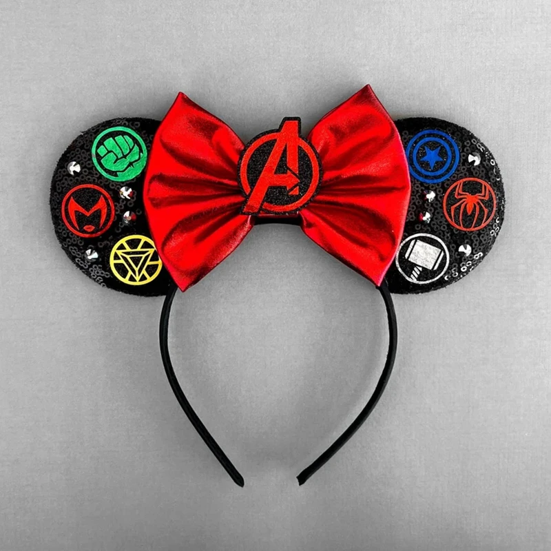 

Anime Marvel Hair Bands For Girls Logo Avengers Ears Hair Accessories Women Cosplay Superhero Headbands Kids Spider-Man Headwear