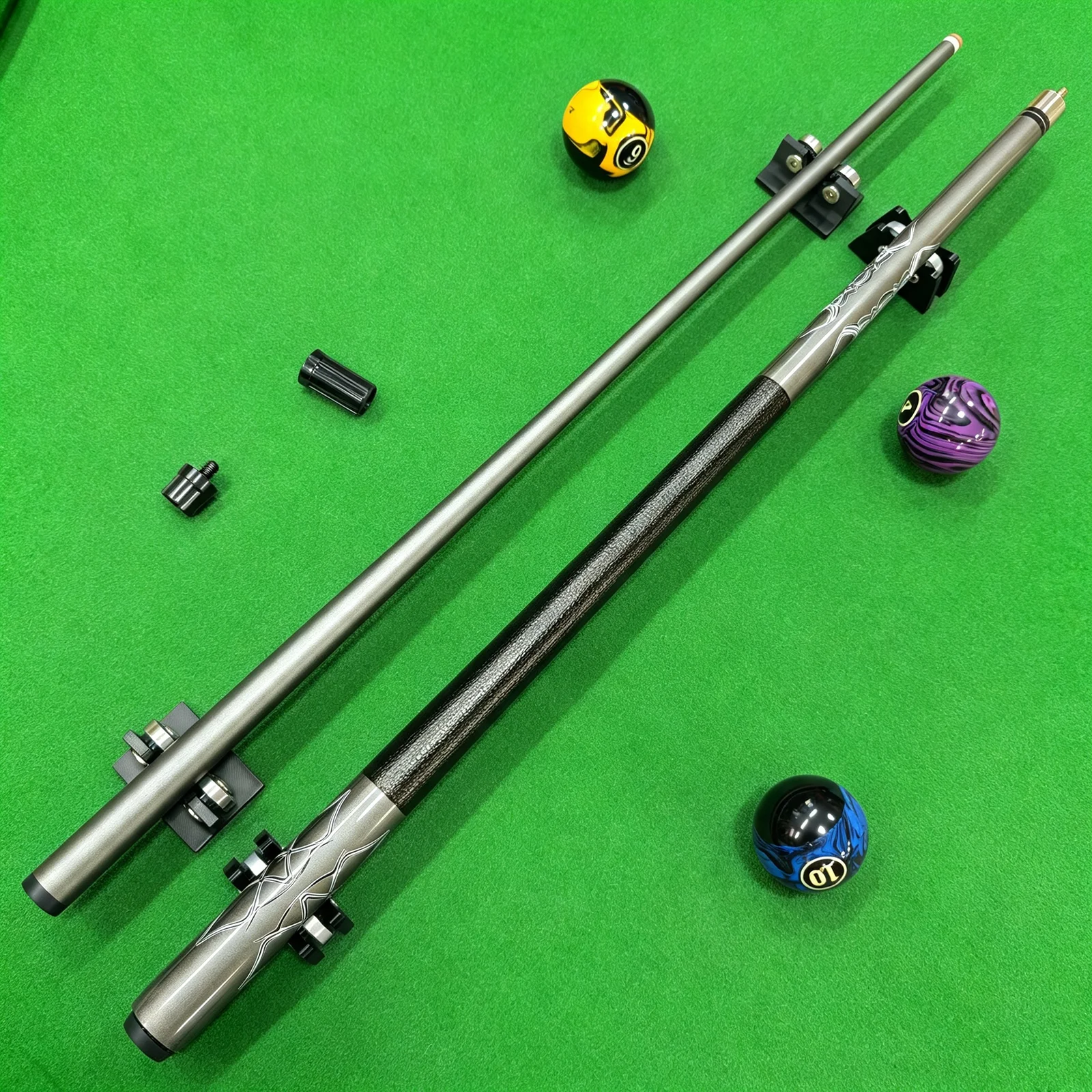 High-quality Single Billiard Cue, 12.5mm Tip, Tight-fit Stainless Steel Slow-thread Joint, Sleek Premium Look, Ideal Holiday Gif