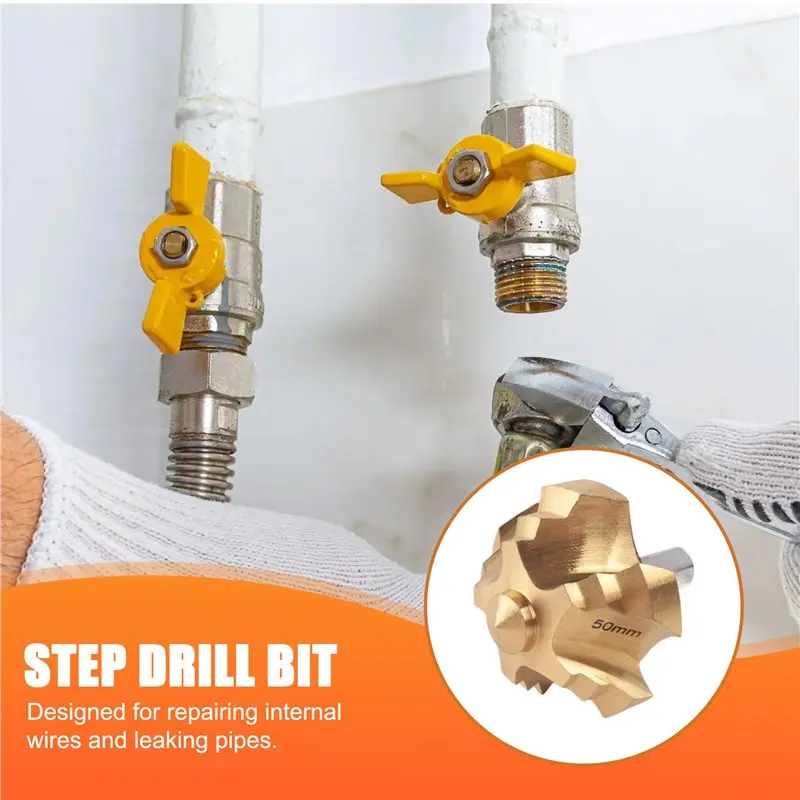 

N04R For Water Pipe Connection Tool Stepped Drill Bit 8Mm Shank PPR Lifting, For Water Pipe Repair