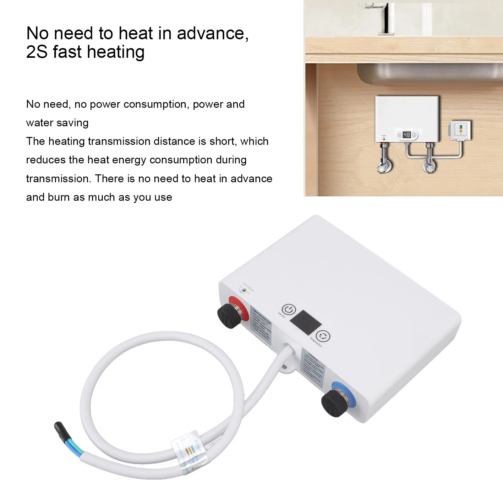 電気タンクレス給湯器 5500 ワットインスタントホット家庭用 G1/2 口径 220V