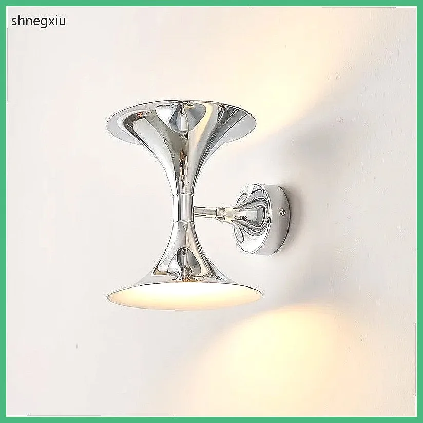 Bauhaus Up Down LED Wall Lamp, Horn Design for Living Room Bedroom Hallway Stair Lighting
