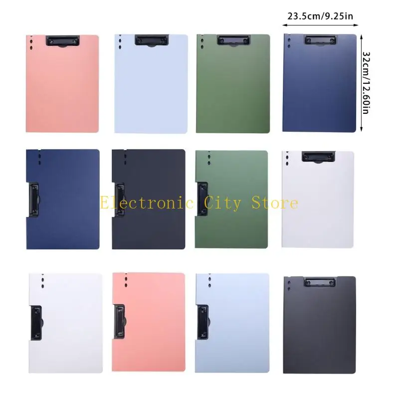 Folder Flipping Clipboard Dengan Klip Logam Portable File Writing Board HU8D