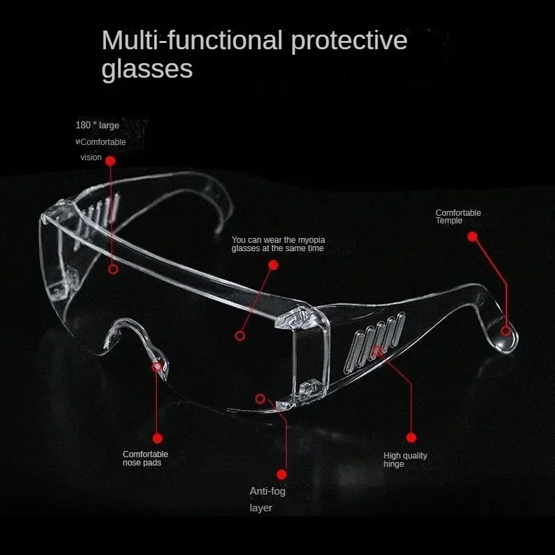 Blinds Goggles Splashproof Industrial Impact Resistant Anti-fog Waterproof Beads Cycling Safety Goggles Safety Protection Clear