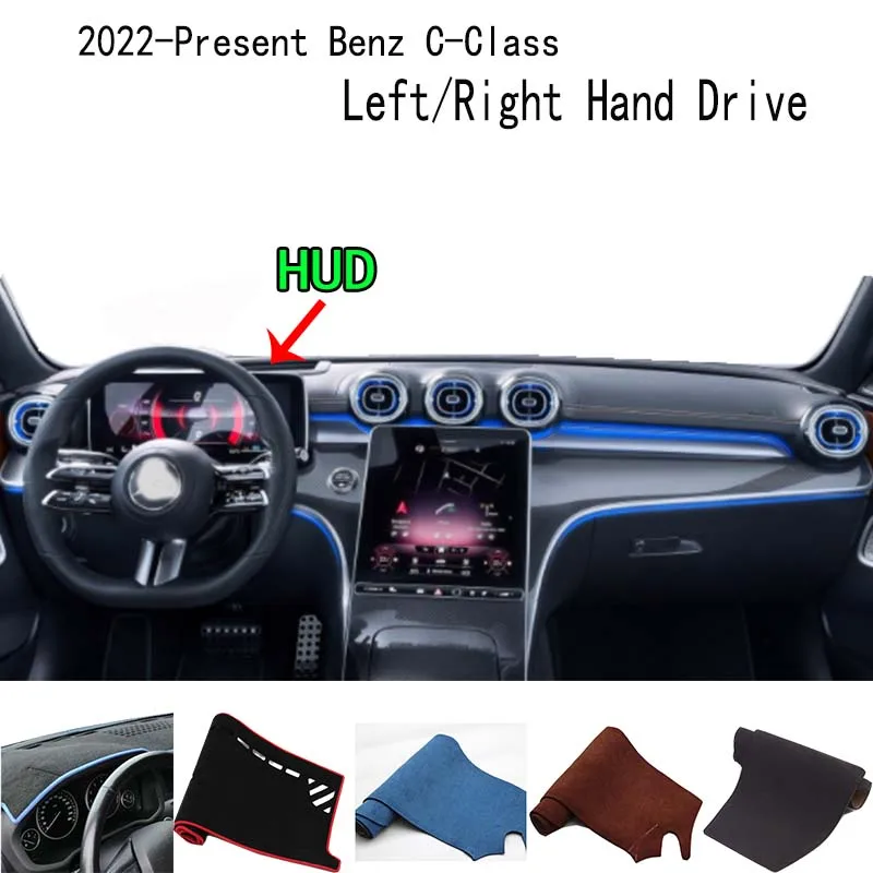 For 2022-2024 Mercedes-Benz C-Class C260L C200 W206 Accessories Dashboard Cover Instrument Panel Dash Mat Dashmat Protective Pad